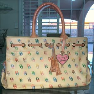 Authentic Donney & Bourke multicolor logo tote.